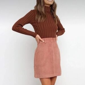 Petal & Pump | Katie Corduroy Skirt in Pink